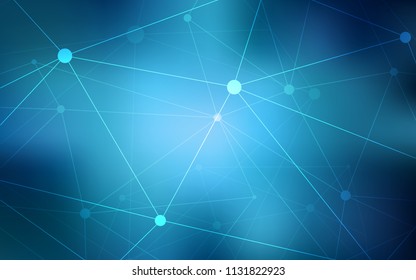 Light BLUE vector texture with disks, lines. Illustration with set of colorful abstract circles and lines. Pattern can be used for futuristic ad, booklets.