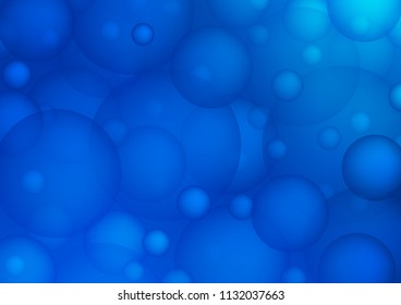 Light BLUE vector texture with disks. Abstract illustration with colored bubbles in nature style. New design for ad, poster, banner of your website.