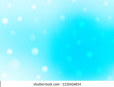Light BLUE vector texture with disks. Blurred decorative design in abstract style with bubbles. The pattern can be used for aqua ad, booklets.
