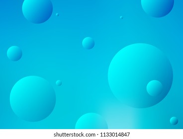 Light BLUE vector texture with disks. Modern abstract illustration with colorful water drops. Beautiful design for your business natural advert.