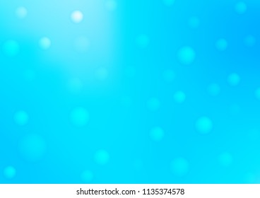 Light BLUE vector texture with disks. Beautiful colored illustration with blurred circles in nature style. The pattern can be used for beautiful websites.