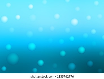 Light BLUE vector texture with disks. Beautiful colored illustration with blurred circles in nature style. The pattern can be used for beautiful websites.