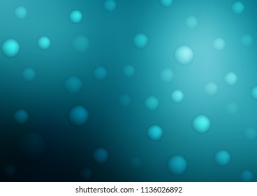 Light BLUE vector texture with disks. Modern abstract illustration with colorful water drops. Pattern can be used as texture of water, rain drops.