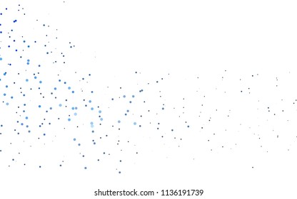 Light BLUE vector  texture with disks. Glitter abstract illustration with blurred drops of rain. The pattern can be used for beautiful websites.