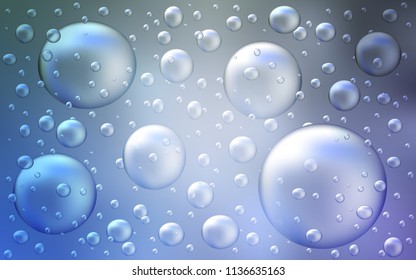 Light BLUE vector texture with disks. Beautiful colored illustration with blurred circles in nature style. Pattern can be used as texture of water, rain drops.