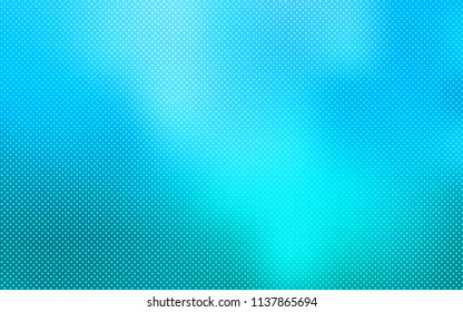 Light BLUE vector texture with disks. Glitter abstract illustration with blurred drops of rain. Pattern can be used for futuristic ad, booklets.