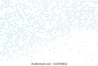 Light BLUE vector  texture with disks. Glitter abstract illustration with blurred drops of rain. New design for ad, poster, banner of your website.