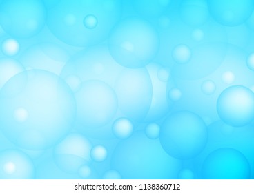 Light BLUE vector texture with disks. Blurred decorative design in abstract style with bubbles. The pattern can be used for beautiful websites.