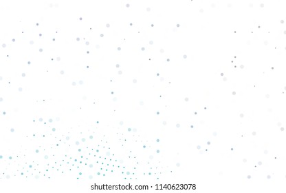 Light BLUE vector  texture with disks. Modern abstract illustration with colorful water drops. Completely new template for your brand book.