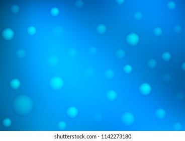 Light BLUE vector texture with disks. Beautiful colored illustration with blurred circles in nature style. The pattern can be used for beautiful websites.