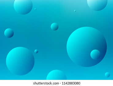 Light BLUE vector texture with disks. Beautiful colored illustration with blurred circles in nature style. The pattern can be used for beautiful websites.