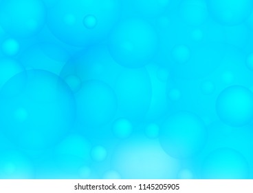 Light BLUE vector texture with disks. Blurred bubbles on abstract background with colorful gradient. The pattern can be used for beautiful websites.
