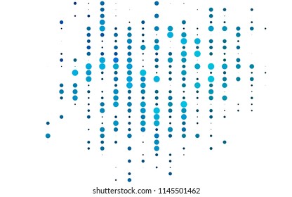 Light BLUE vector  texture with disks. Abstract illustration with colored bubbles in nature style. Completely new template for your brand book.