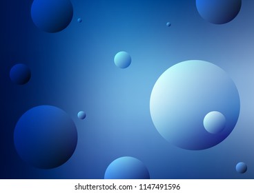 Light BLUE vector texture with disks. Beautiful colored illustration with blurred circles in nature style. The pattern can be used for beautiful websites.