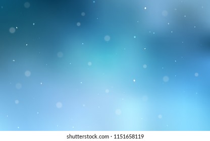 Light BLUE vector texture with disks. Illustration with set of shining colorful abstract circles. Beautiful design for your business advert.