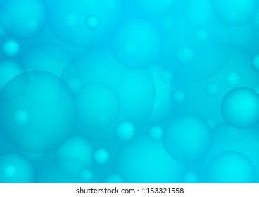 Light BLUE vector texture with disks. Glitter abstract illustration with blurred drops of rain. New design for ad, poster, banner of your website.