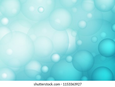 Light BLUE vector texture with disks. Blurred decorative design in abstract style with bubbles. The pattern can be used for ads, leaflets of liquid.