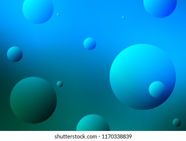 Light BLUE vector texture with disks. Blurred decorative design in abstract style with bubbles. Pattern can be used as texture of water, rain drops.