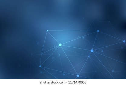 Light BLUE vector texture with disks, lines. Colorful illustration with circles and lines in futuristic style. Pattern can be used for futuristic ad, booklets.