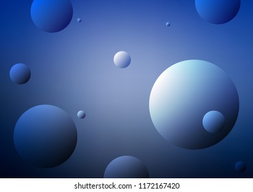 Light BLUE vector texture with disks. Illustration with set of shining colorful abstract circles. Completely new template for your brand book.