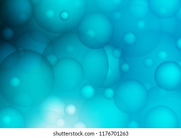 Light BLUE vector texture with disks. Glitter abstract illustration with blurred drops of rain. Completely new template for your brand book.