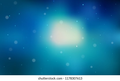 Light BLUE vector texture with disks. Blurred decorative design in abstract style with bubbles. Beautiful design for your business advert.