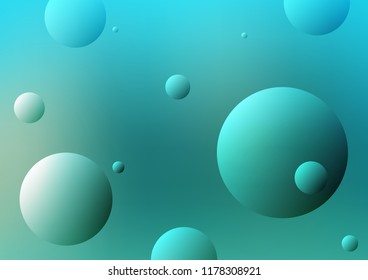Light BLUE vector texture with disks. Abstract illustration with colored bubbles in nature style. Completely new template for your brand book.