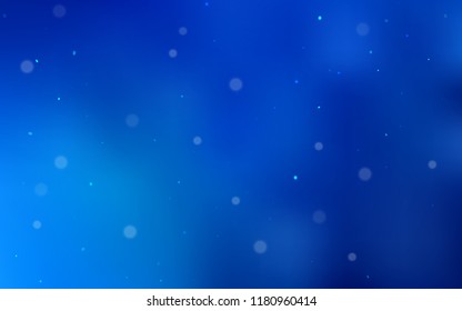 Light BLUE vector texture with disks. Illustration with set of shining colorful abstract circles. Pattern can be used for beautiful websites.