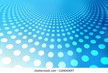 Light BLUE vector texture with disks. Illustration with set of shining colorful abstract circles. New design for ad, poster, banner of your website.