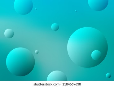 Light BLUE vector texture with disks. Blurred decorative design in abstract style with bubbles. Completely new template for your brand book.