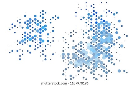 Light BLUE vector texture with disks. Abstract illustration with colored bubbles in nature style. Pattern for beautiful websites.