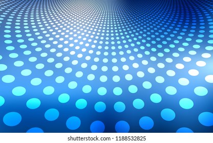 Light BLUE vector texture with disks. Glitter abstract illustration with blurred drops of rain. Pattern can be used for futuristic ad, booklets.
