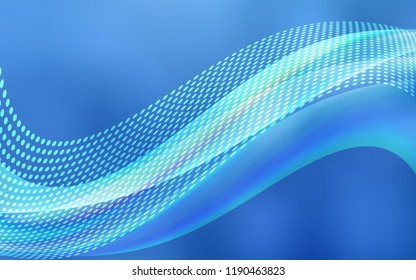 Light BLUE vector texture with disks, lines. Illustration with set of colorful abstract circles and lines. Design for poster, banner of websites.