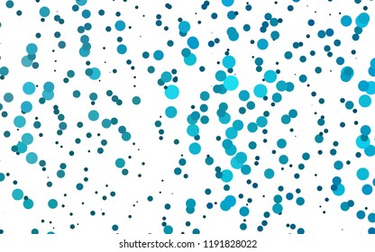 Light BLUE vector texture with disks. Blurred decorative design in abstract style with bubbles. Design for business adverts.
