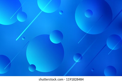 Light BLUE vector texture with disks. Blurred decorative design in abstract style with bubbles. Beautiful design for your business advert.