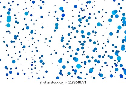 Light BLUE vector texture with disks. Modern abstract illustration with colorful water drops. Pattern of water, rain drops.