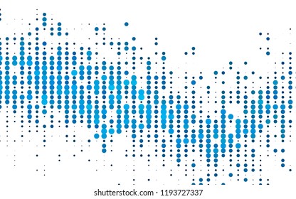 Light BLUE vector texture with disks. Blurred decorative design in abstract style with bubbles. Pattern for ads, booklets.