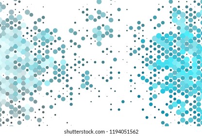 Light BLUE vector texture with disks. Abstract illustration with colored bubbles in nature style. Design for business adverts.