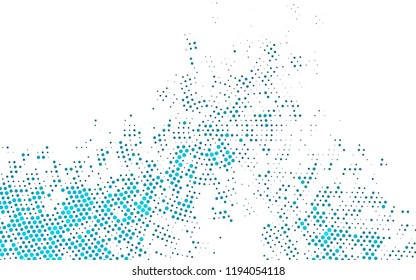 Light BLUE vector texture with disks. Blurred bubbles on abstract background with colorful gradient. Template for your brand book.