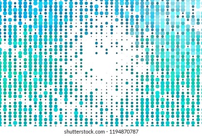 Light BLUE vector texture with disks. Glitter abstract illustration with blurred drops of rain. Pattern for ads, booklets.