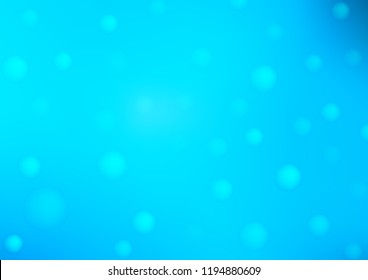 Light BLUE vector texture with disks. Beautiful colored illustration with blurred circles in nature style. Completely new template for your brand book.