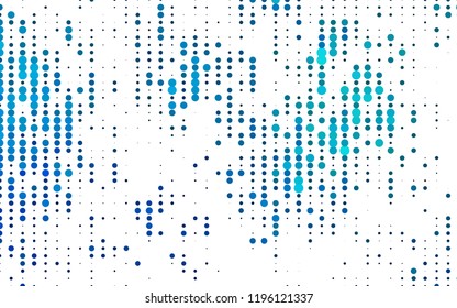 Light BLUE vector texture with disks. Blurred decorative design in abstract style with bubbles. Pattern of water, rain drops.