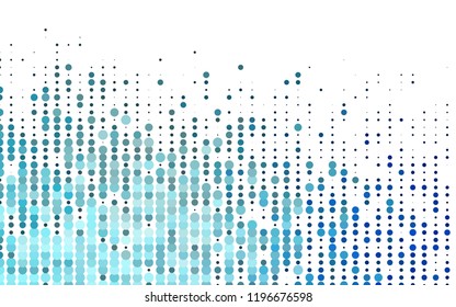 Light BLUE vector texture with disks. Beautiful colored illustration with blurred circles in nature style. Pattern of water, rain drops.