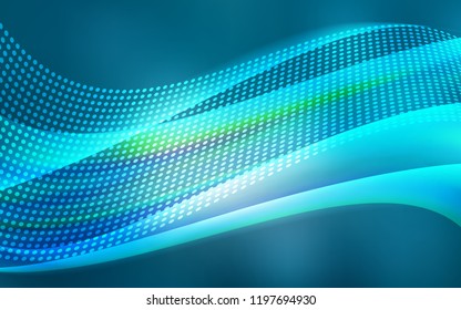 Light BLUE vector texture with disks, lines. Colorful illustration with circles and lines in futuristic style. Pattern for design of fabric, wallpapers.
