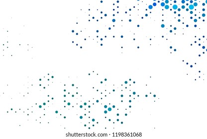 Light BLUE vector texture with disks. Modern abstract illustration with colorful water drops. Pattern for ads, booklets.