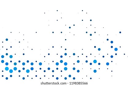 Light BLUE vector texture with disks. Beautiful colored illustration with blurred circles in nature style. Pattern for ads, leaflets.