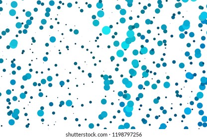 Light BLUE vector texture with disks. Colorful illustration with blurred circles in nature style. Design for business adverts.