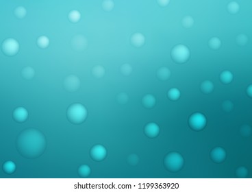 Light BLUE vector texture with disks. Beautiful colored illustration with blurred circles in nature style. Pattern can be used as texture of water, rain drops.