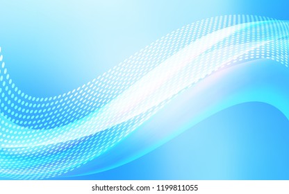 Light BLUE vector texture with disks, lines. Design with connection of dots and lines on colorful background. New template for your brand book.