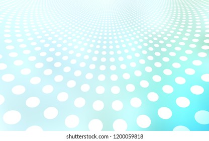 Light BLUE vector texture with disks. Blurred decorative design in abstract style with bubbles. Beautiful design for your business advert.